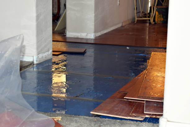 Professional Flood Damage Restoration technician working in Kirby, TX